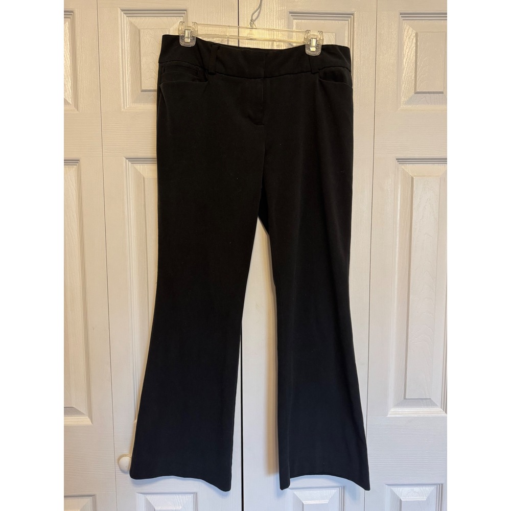 New York & Company Black Bootcut Dress Pants Womens 10 Petite Stretch Trousers